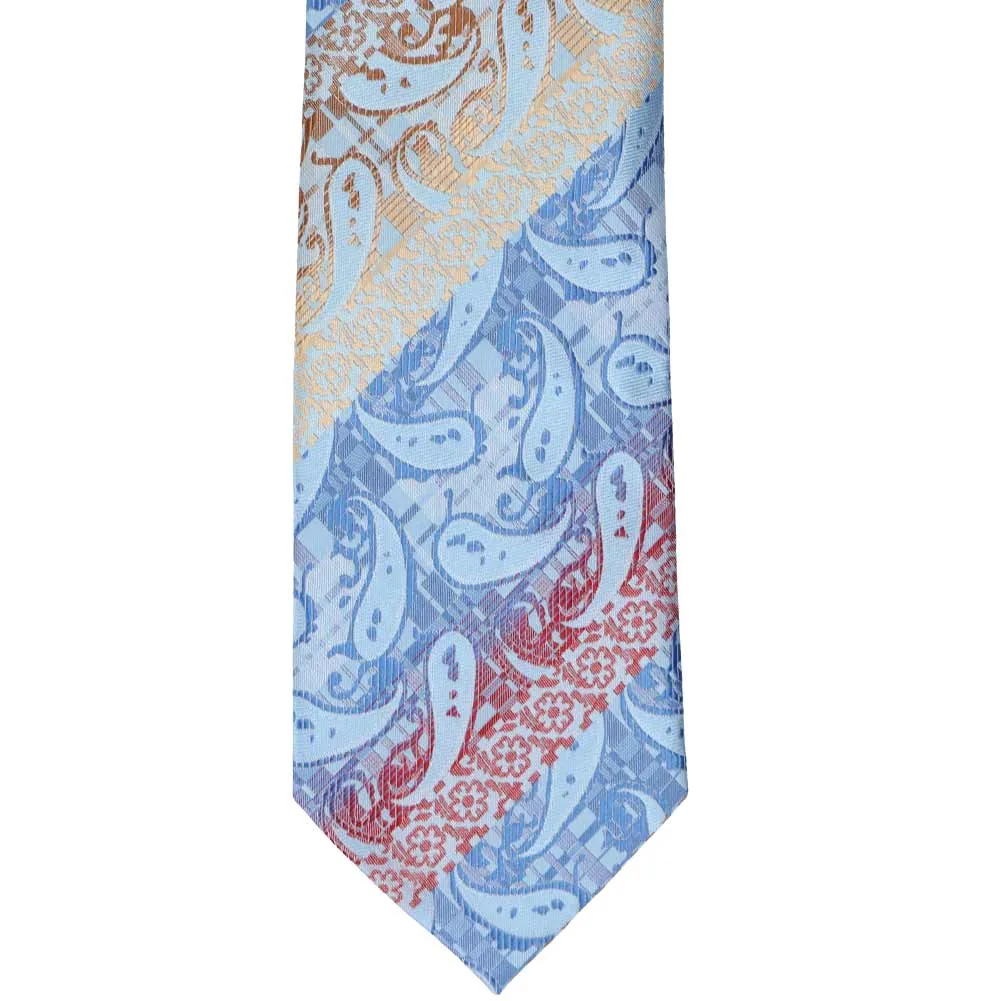 Red Vernon Paisley Necktie sold by TieMart product image thumbnail 2