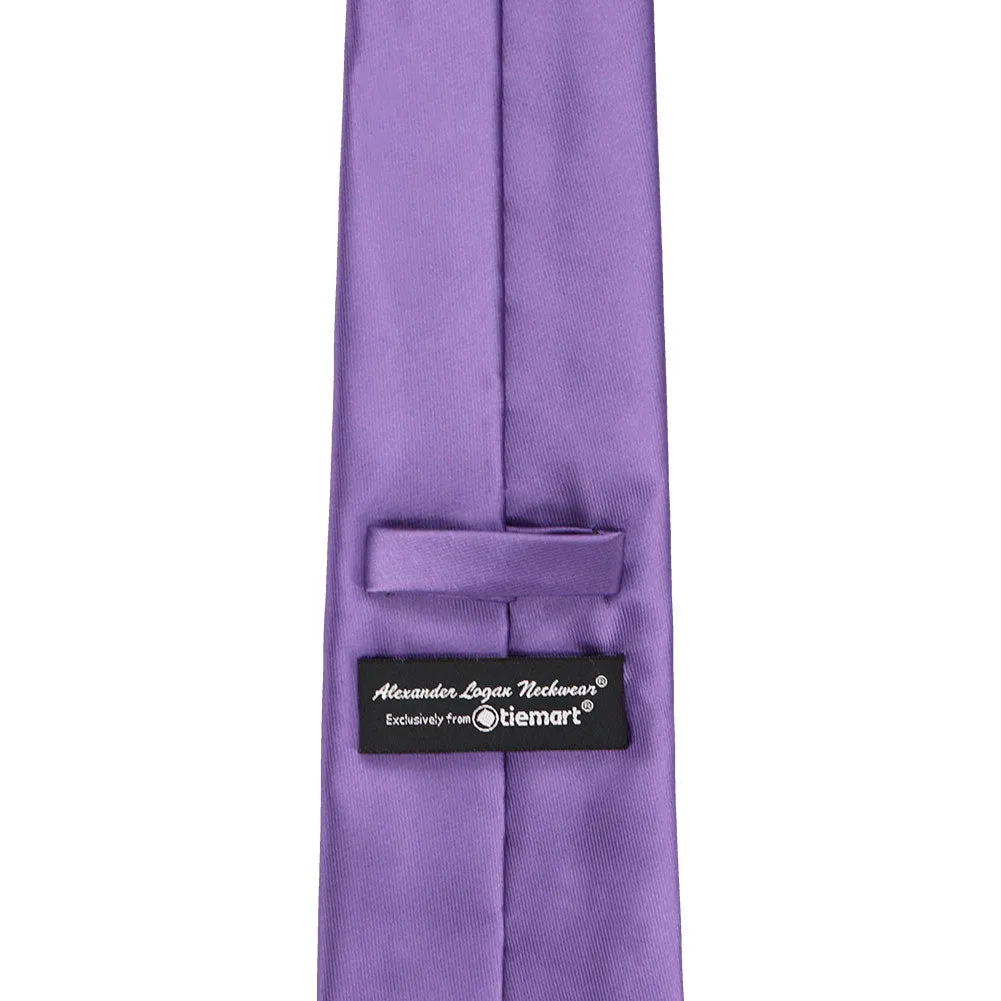 Purple Solid Color Necktie sold by TieMart product image thumbnail 3