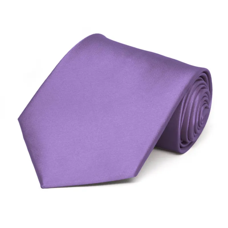 Purple Solid Color Necktie sold by TieMart