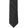 Black Elite Striped Slim Necktie, 2.5" Width sold by TieMart