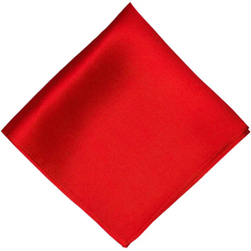 Red Silk Pocket Square sold by TieMart