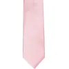 Carnation Pink Slim Solid Color Necktie, 2.5" Width sold by TieMart