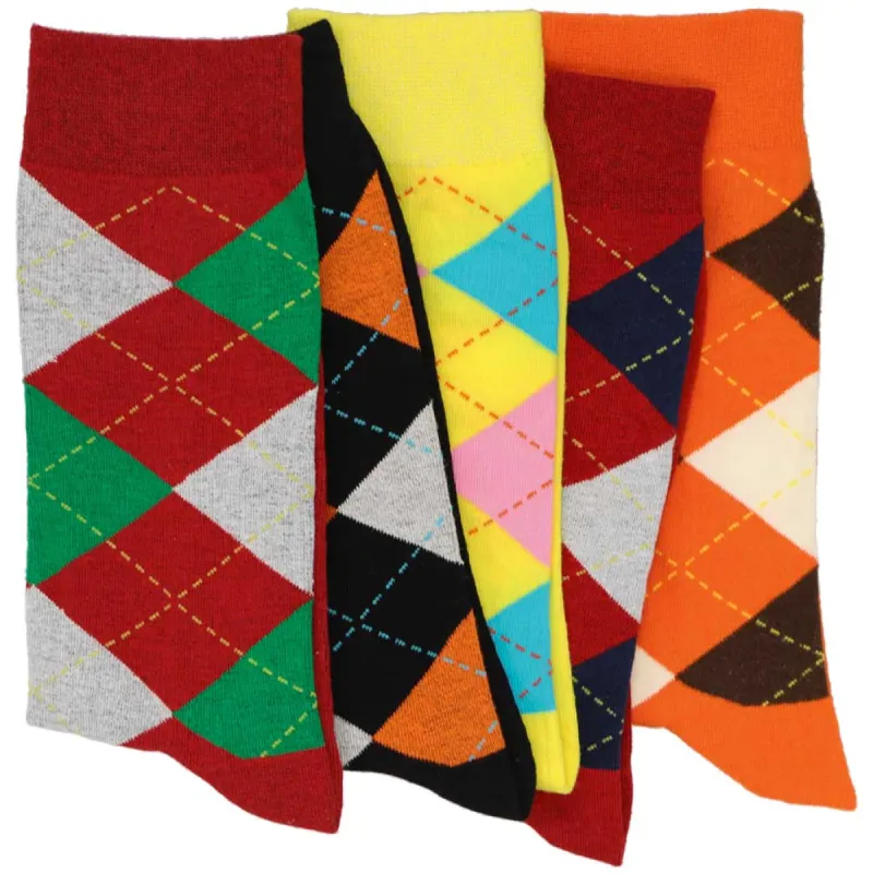Men’s Seasonal Argyle Socks, 5-Pack sold by TieMart