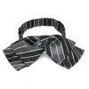 Black Douglas Striped Floppy Bow Tie sold by TieMart