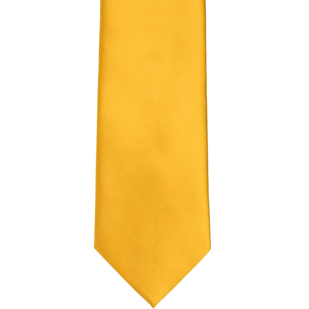 Golden Yellow Extra Long Solid Color Necktie sold by TieMart product image thumbnail 2