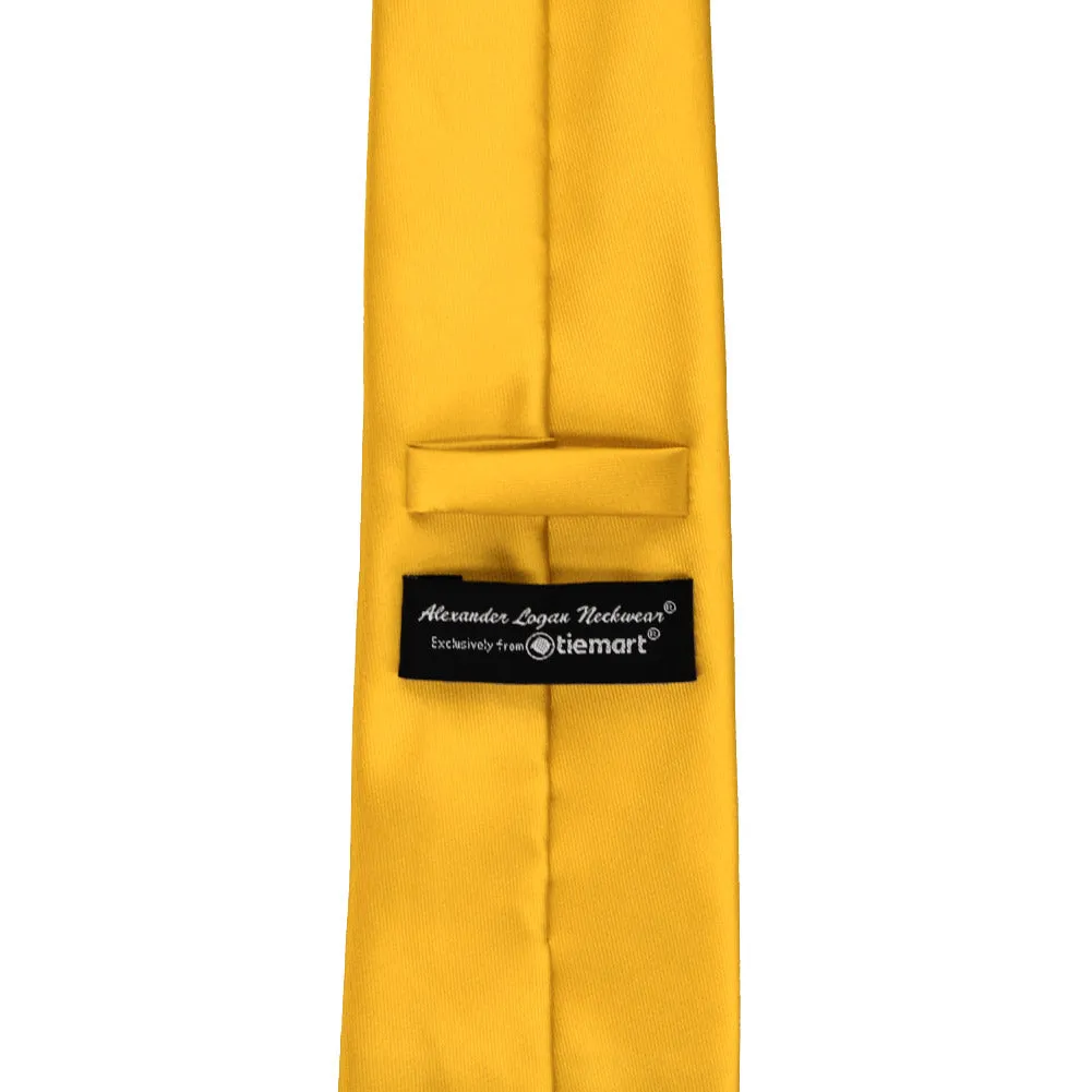 Golden Yellow Extra Long Solid Color Necktie sold by TieMart product image thumbnail 3