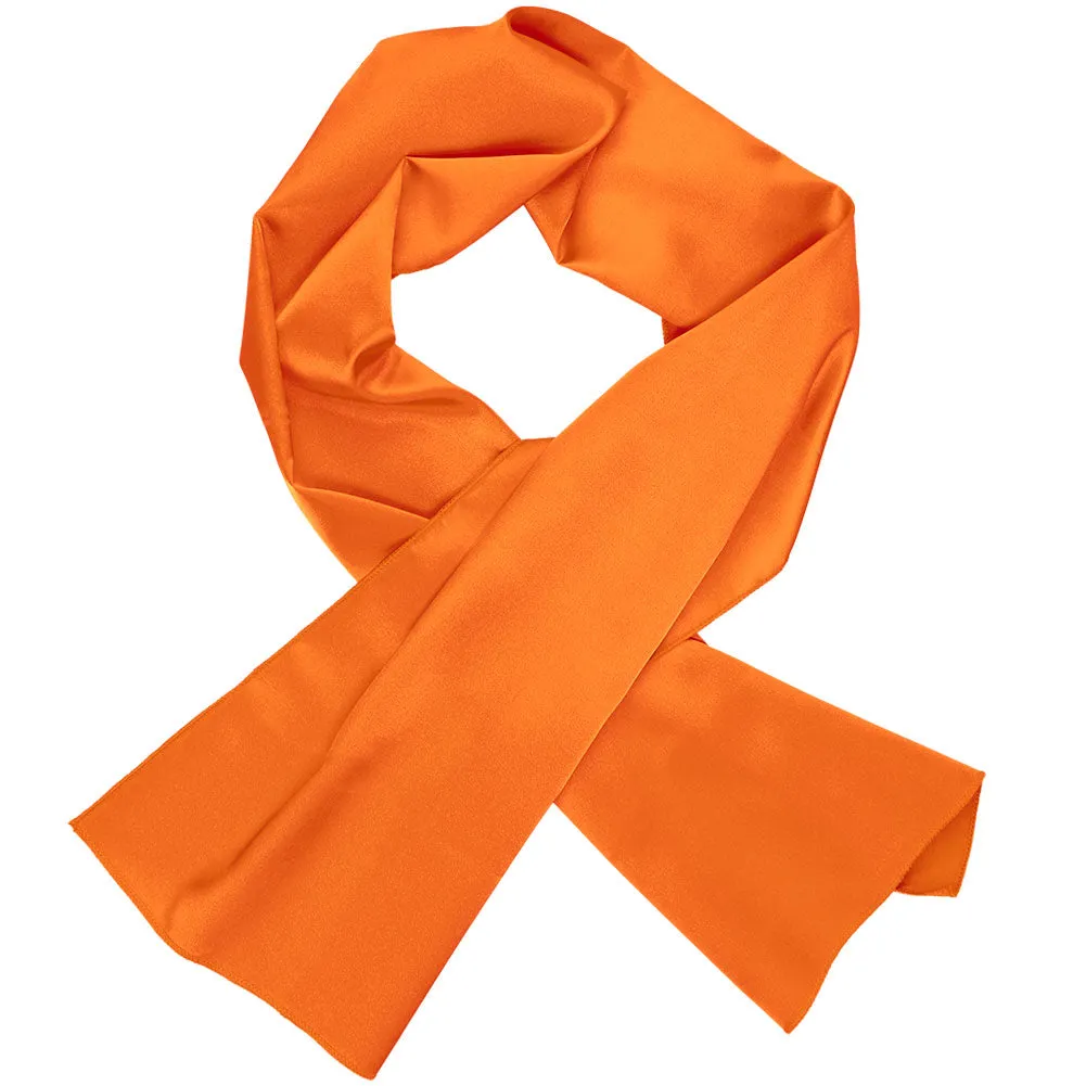 Pumpkin Orange Solid Color Scarf sold by TieMart product image thumbnail 2