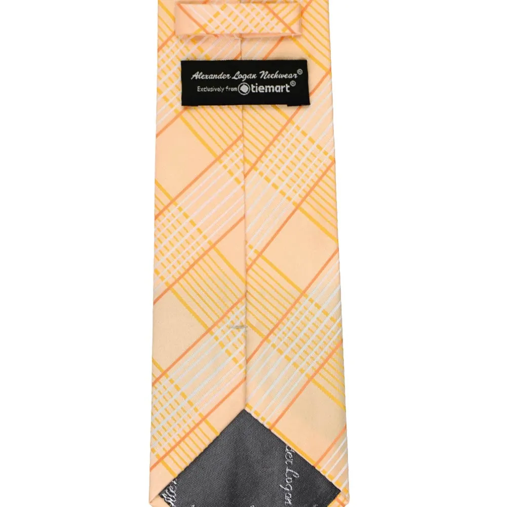 Apricot Jeffrey Plaid Necktie sold by TieMart product image thumbnail 3