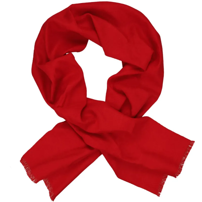 Red Solid Color Winter Scarf sold by TieMart