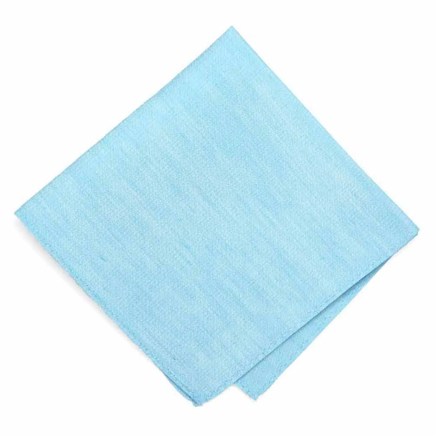 Watercolor Blue Regency Linen/Silk Pocket Square sold by TieMart