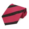 Red and Black British Striped Cotton/Silk Necktie sold by TieMart