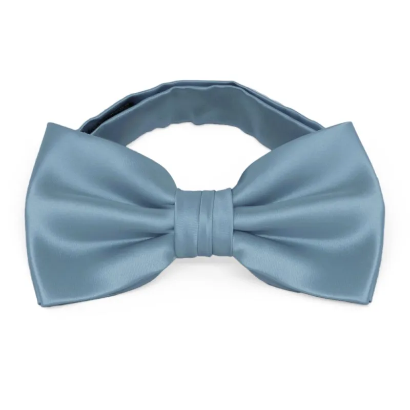 Serene Blue Premium Bow Tie sold by TieMart