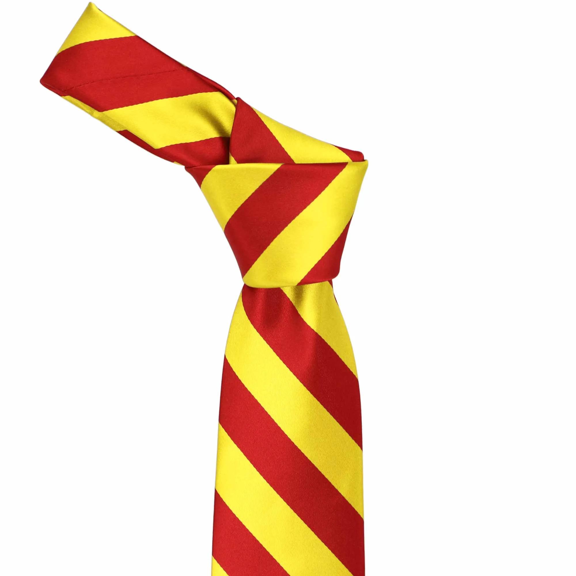 Red and Yellow Striped Tie sold by TieMart product image thumbnail 2