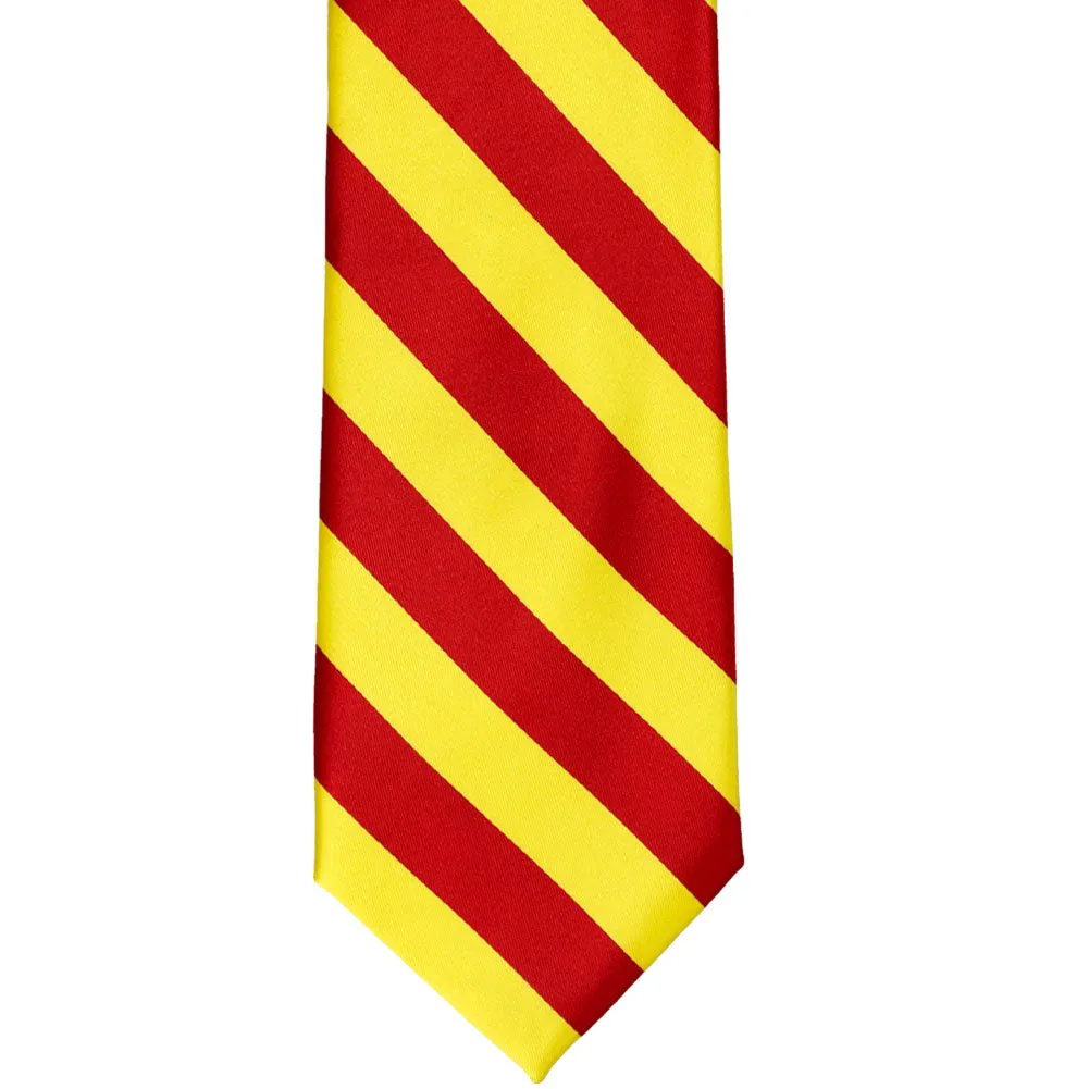 Red and Yellow Striped Tie sold by TieMart product image thumbnail 3