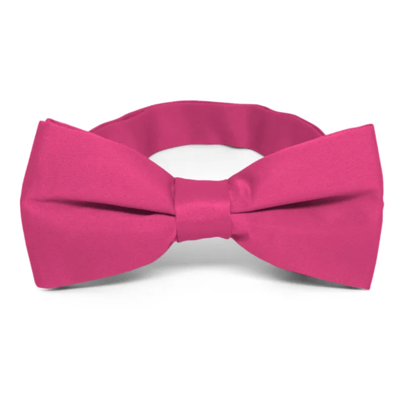 Light Fuchsia Band Collar Bow Tie sold by TieMart