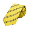 Yellow Hayward Striped Slim Necktie sold by TieMart