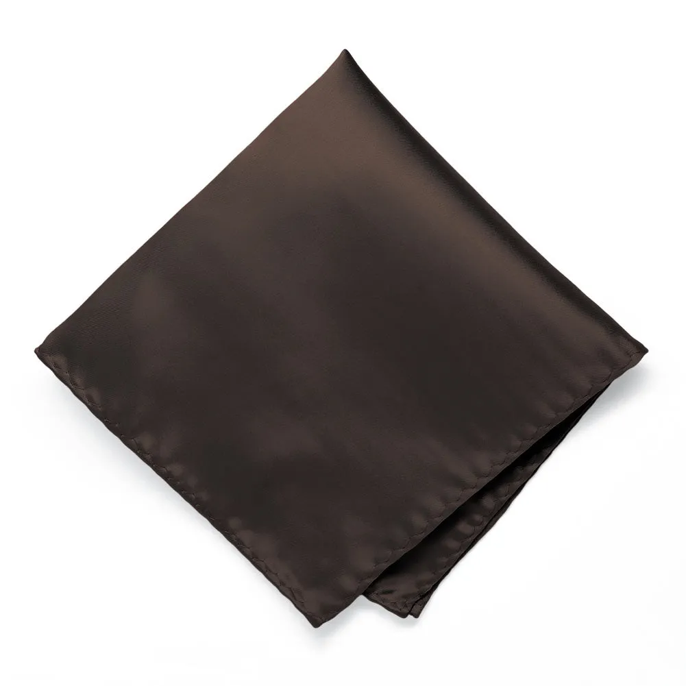 Truffle Brown Premium Pocket Square sold by TieMart