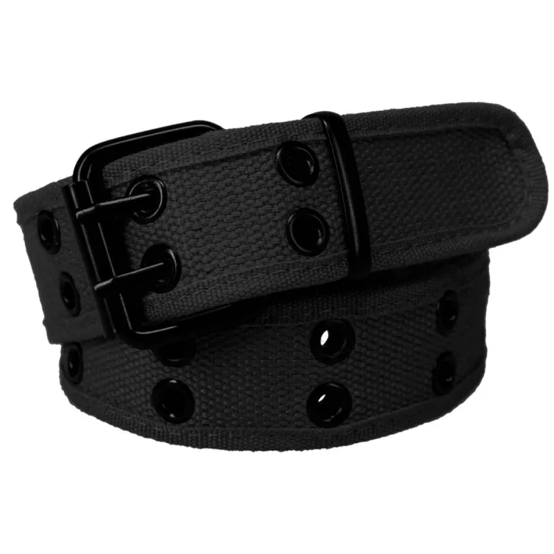 Black Double Grommet Belt sold by TieMart