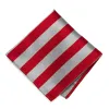 Red and Silver Striped Pocket Square sold by TieMart