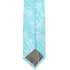 Turquoise Clara Paisley Slim Necktie, 2.5" Width sold by TieMart
