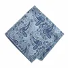 Capri Blue Spencer Paisley Pocket Square sold by TieMart