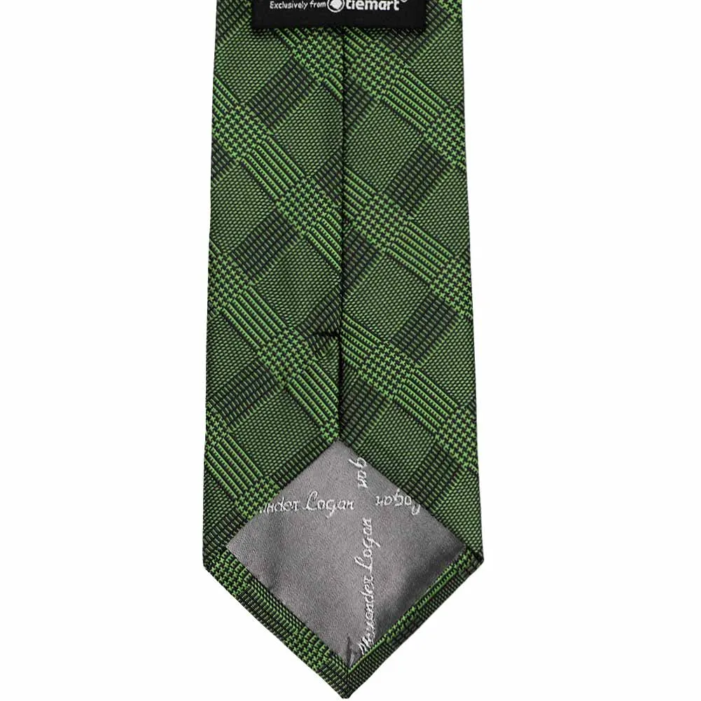Dark Green Michael Glen Plaid Necktie sold by TieMart product image thumbnail 4
