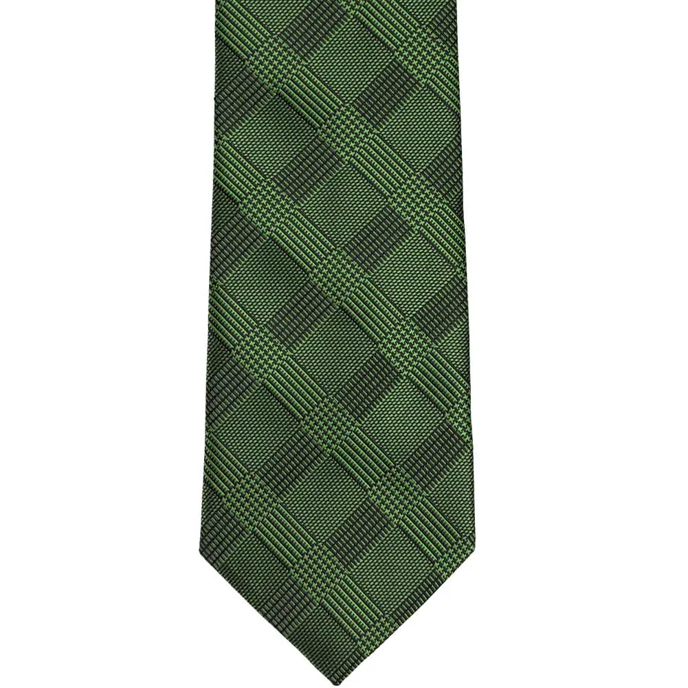 Dark Green Michael Glen Plaid Necktie sold by TieMart product image thumbnail 2