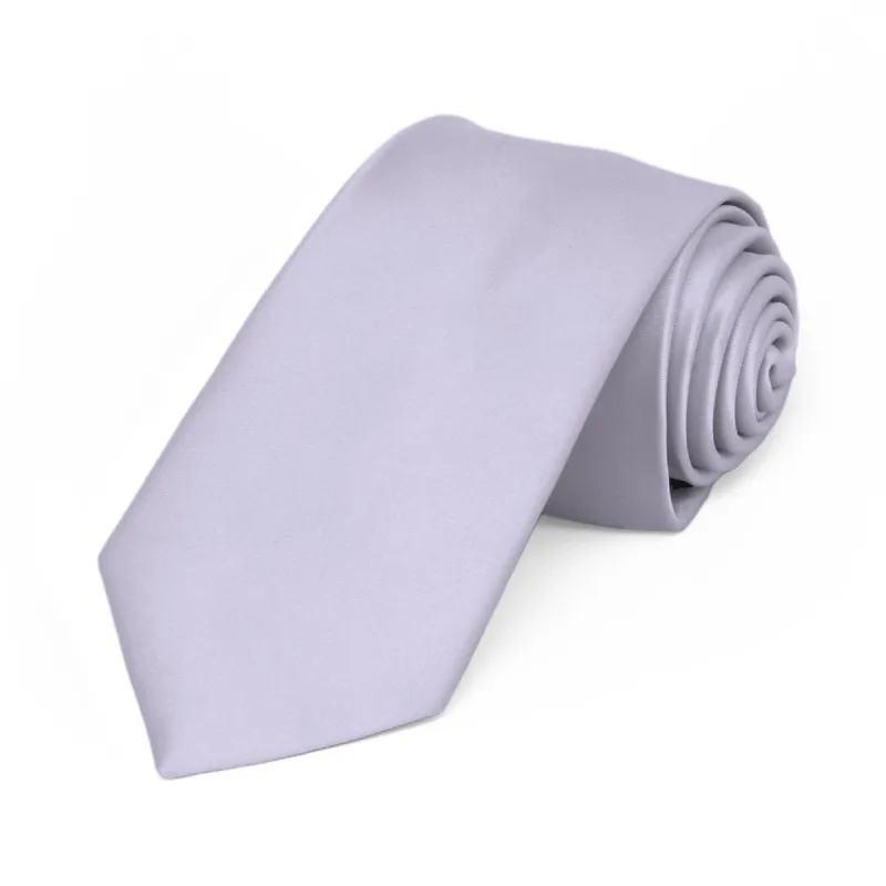 Lilac Premium Slim Necktie, 2.5" Width sold by TieMart