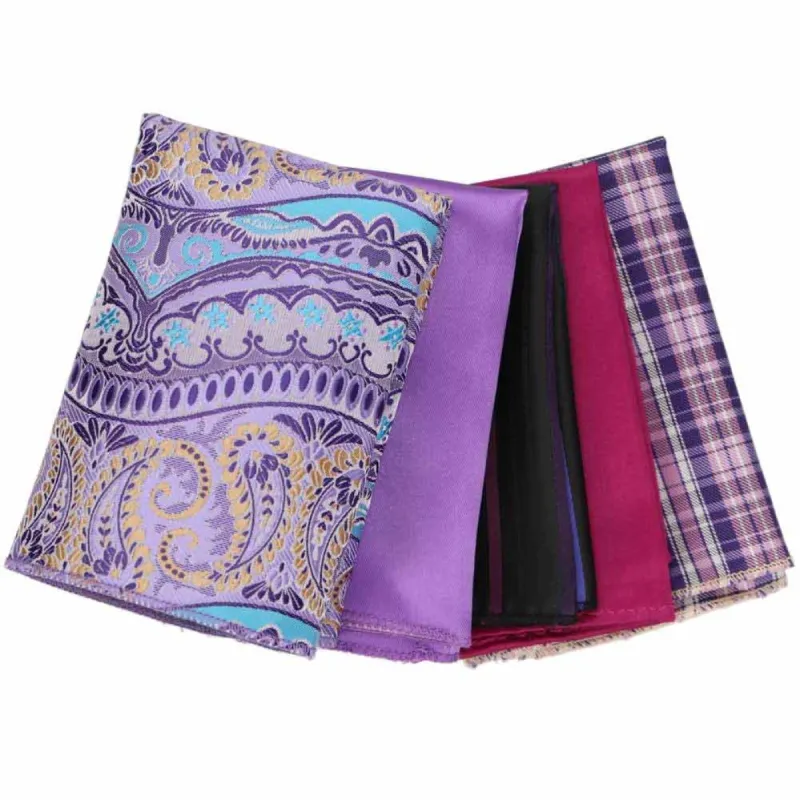 Assorted Purple Pocket Squares, 5-Pack sold by TieMart