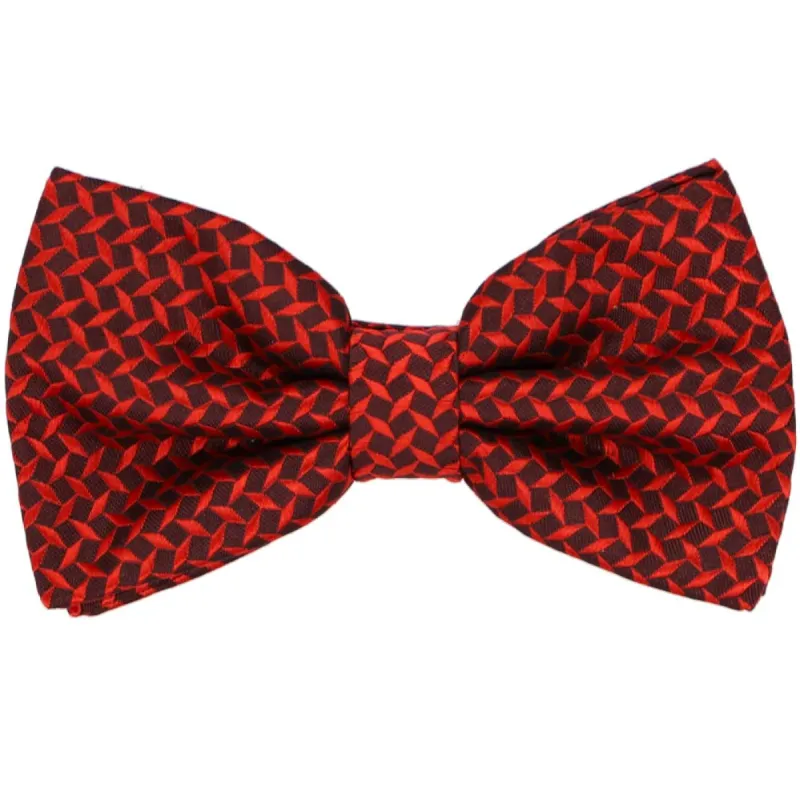 Red and Black Teton Geometric Bow Tie sold by TieMart