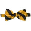 Black and Gold Bar Striped Bow Tie sold by TieMart