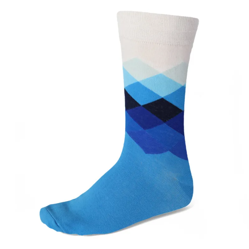 Men's Blue Diamond Cascade Socks sold by TieMart