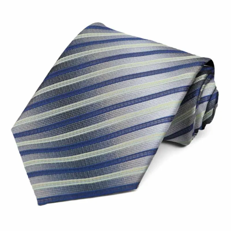 Royal Blue Whitney Striped Necktie sold by TieMart