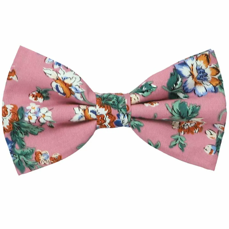 Dark Mauve Anaheim Floral Bow Tie sold by TieMart