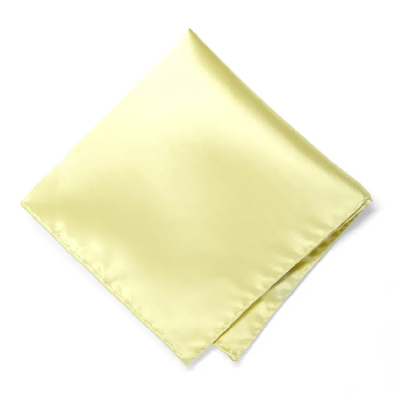 Light Citron Premium Pocket Square sold by TieMart