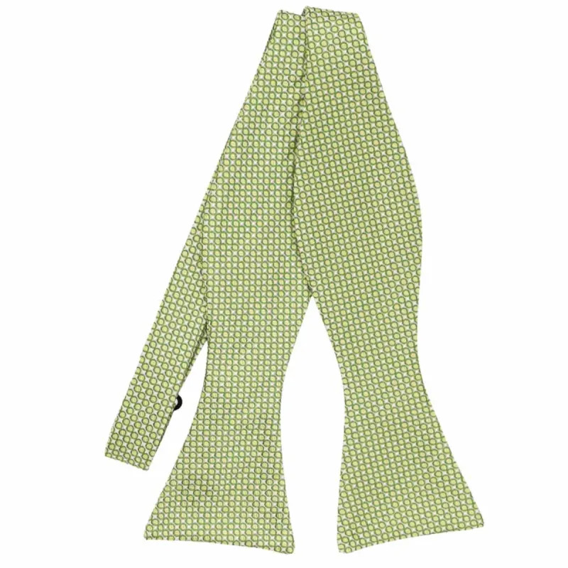Apple Green Henry Grain Pattern Self-Tie Bow Tie sold by TieMart