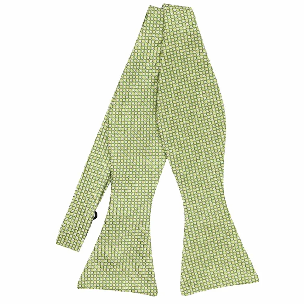 Apple Green Henry Grain Pattern Self-Tie Bow Tie sold by TieMart