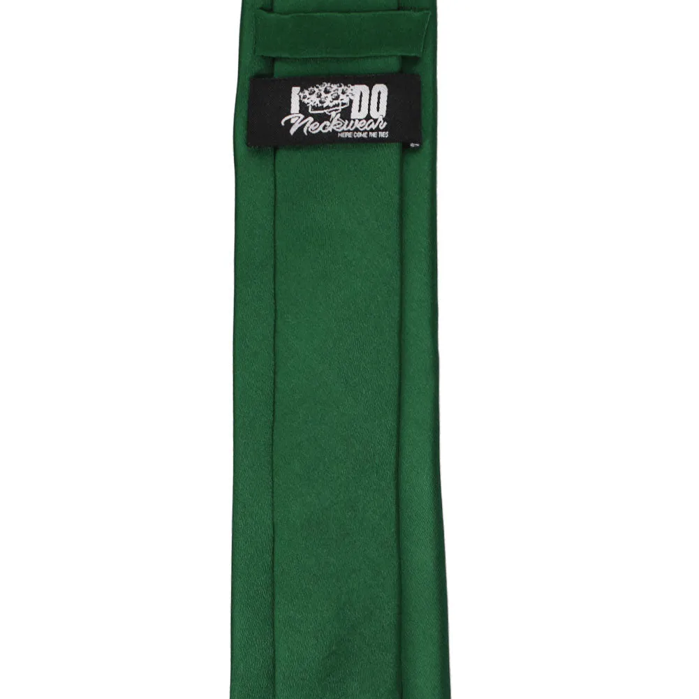 Hunter Green Silk Slim Necktie, 2.5" Width sold by TieMart product image thumbnail 3