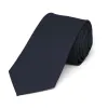 Dark Navy Blue Slim Solid Color Necktie, 2.5" Width sold by TieMart
