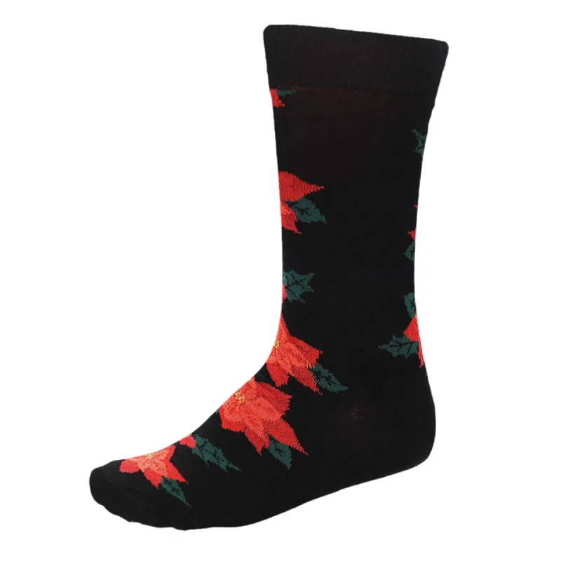 Men's Poinsettia Socks sold by TieMart