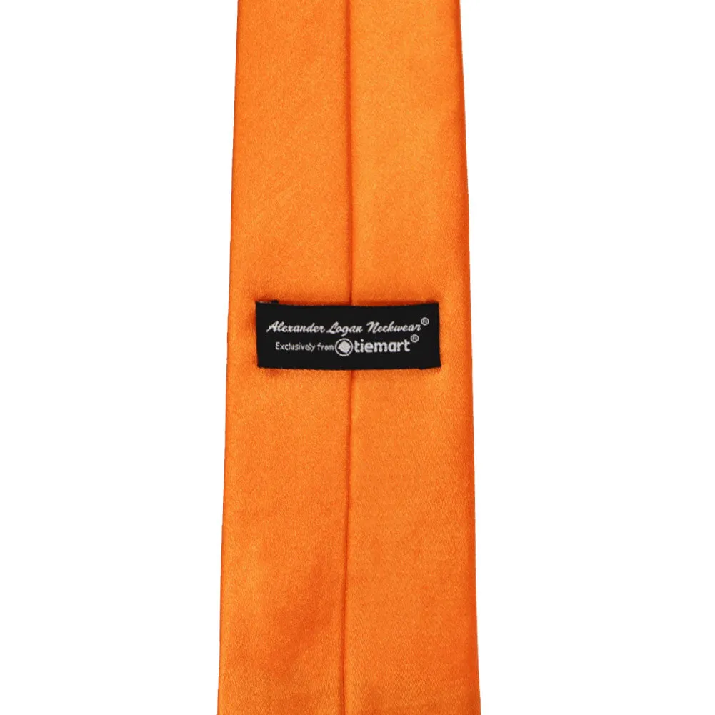 Pumpkin Orange Solid Color Necktie sold by TieMart product image thumbnail 3