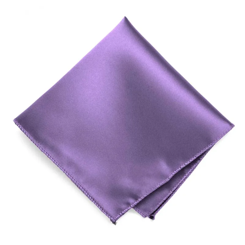 Purple Solid Color Pocket Square sold by TieMart