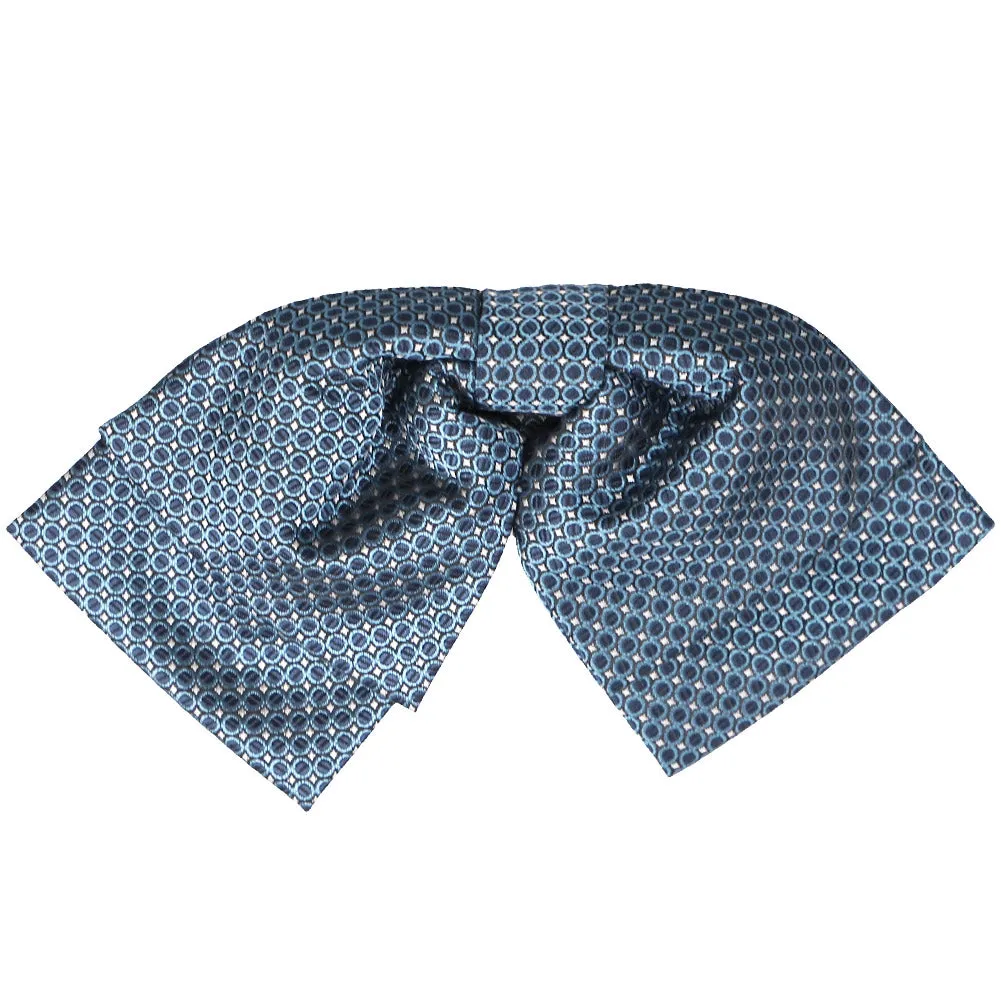 Dark Blue Henry Grain Pattern Floppy Bow Tie sold by TieMart