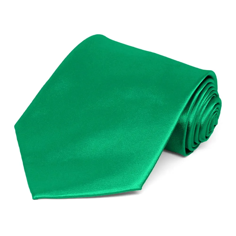 Green Extra Long Solid Color Necktie sold by TieMart