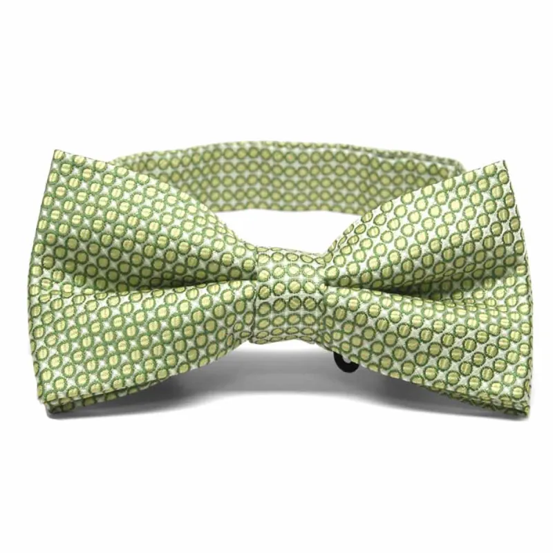 Apple Green Henry Grain Pattern Band Collar Bow Tie sold by TieMart