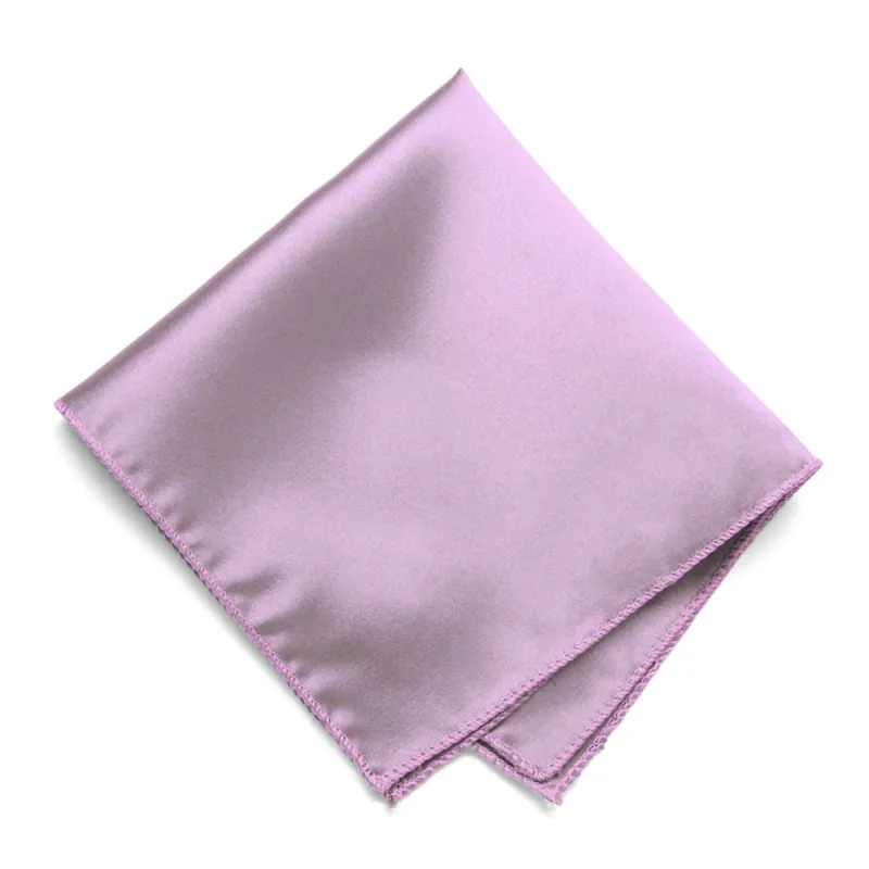 English Lavender Solid Color Pocket Square sold by TieMart