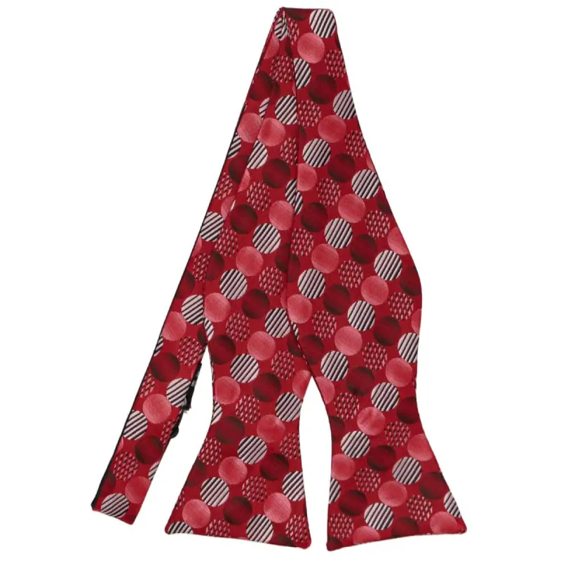 Red Toluca Dot Self-Tie Bow Tie sold by TieMart
