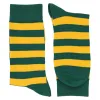Men's Hunter Green and Golden Yellow Striped Socks sold by TieMart