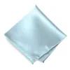 Powder Blue Solid Color Pocket Square sold by TieMart