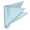 Powder Blue Solid Color Pocket Square sold by TieMart